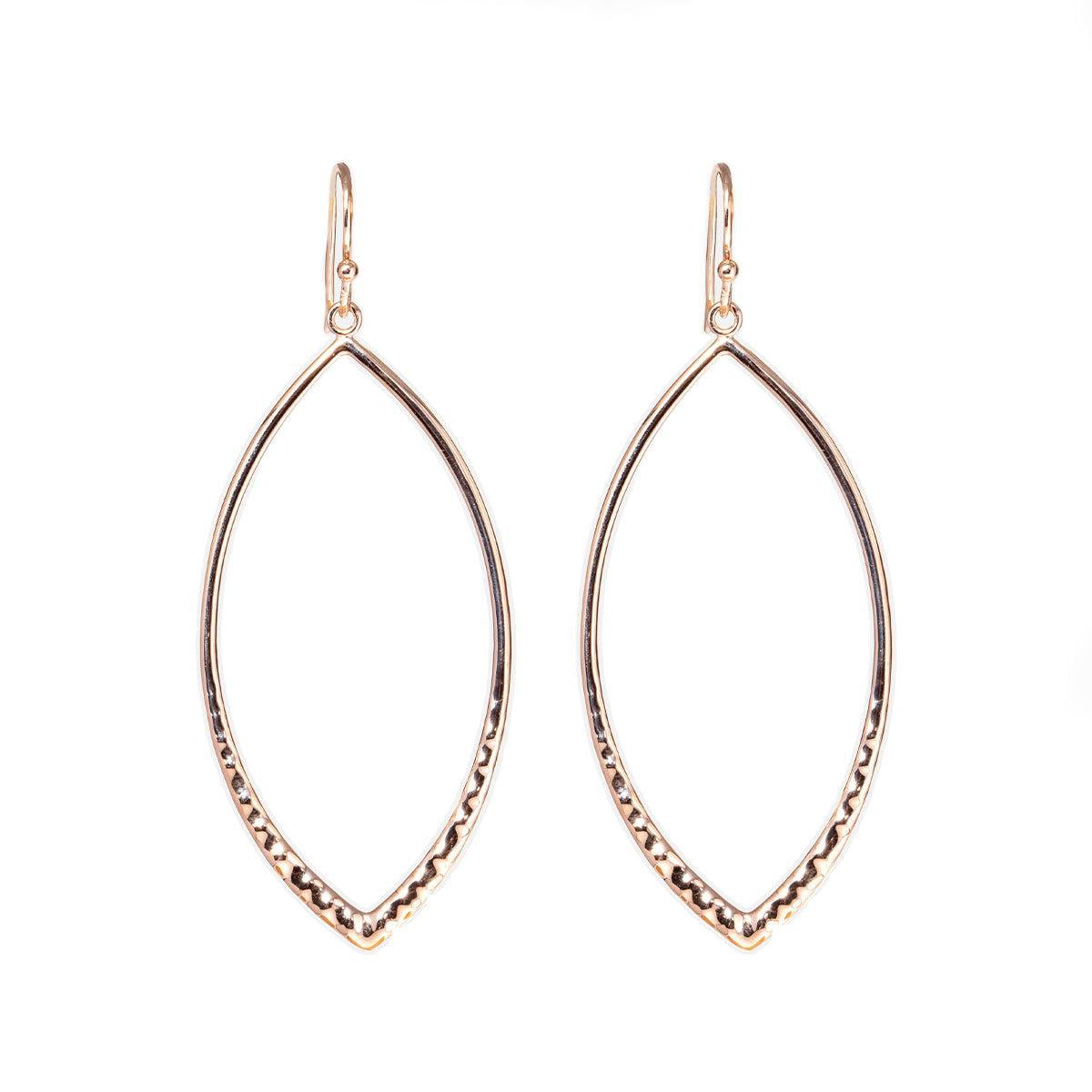 14K Rose Gold Statement Hook Earrings - FIORESE JEWELRY