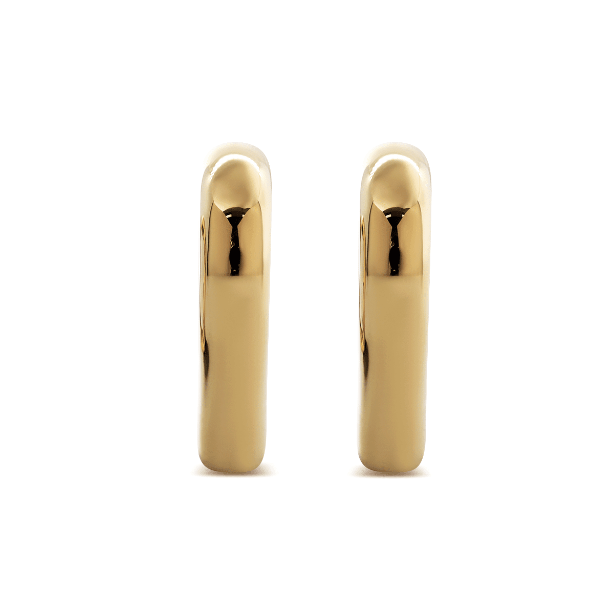 14K Yellow Gold Heart Shaped Huggie Earrings - FIORESE JEWELRY