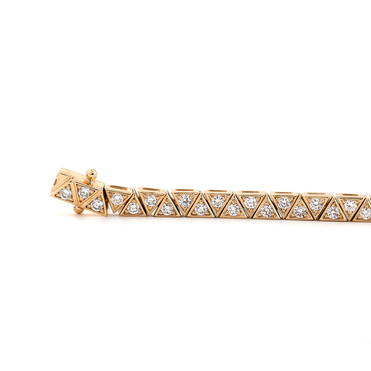 1.8mm Round Lab Diamond Three - Prong Triangle - Set Tennis Bracelet - FIORESE JEWELRY