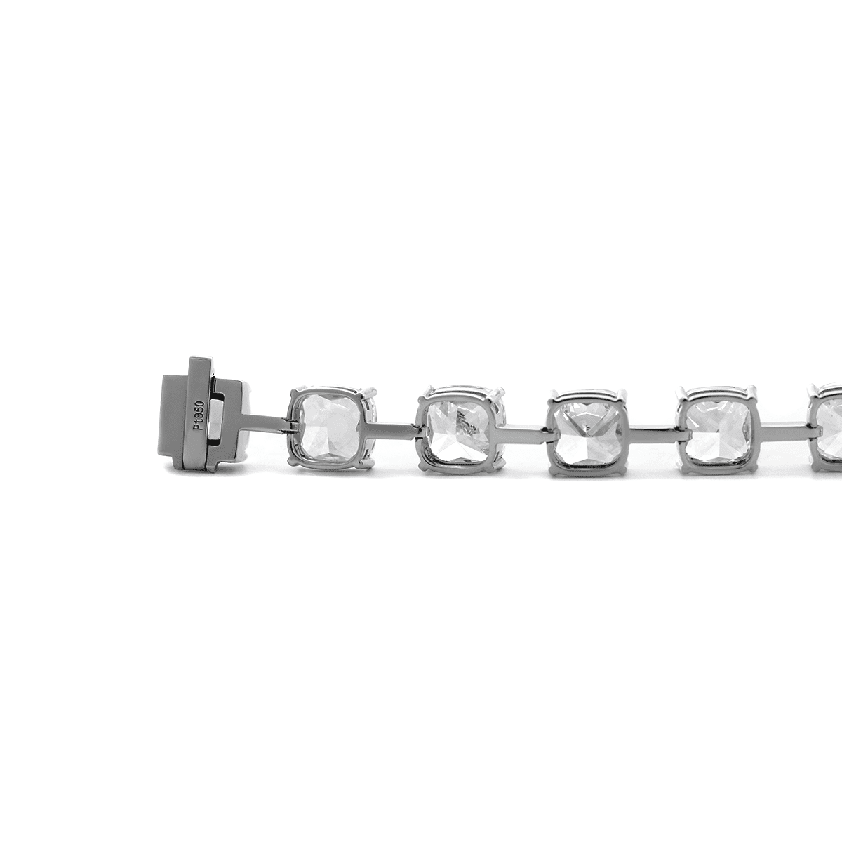 24 CT TW Cushion Cut Lab Diamond 4 - Claw Prong Basket Station Bracelet - FIORESE JEWELRY