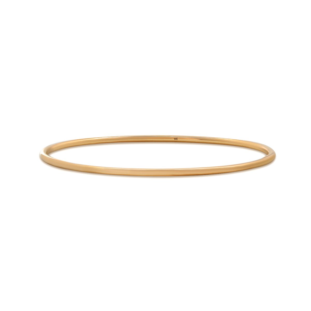 2mm Hollow Tube Bangle Bracelet - FIORESE JEWELRY