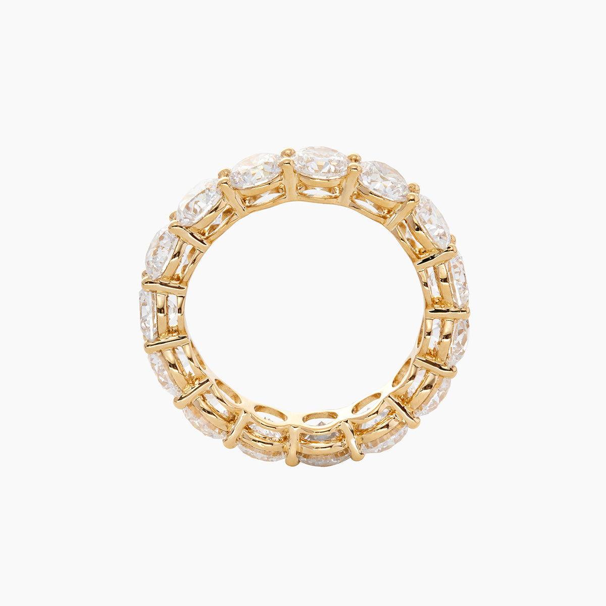 4.3mm Round Lab Diamond Shared Prong Basket Eternity Ring - FIORESE JEWELRY