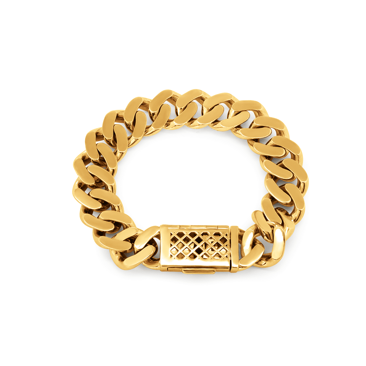 Men's Iced - Out Cuban Link Bracelet with Round Lab Diamonds - FIORESE JEWELRY
