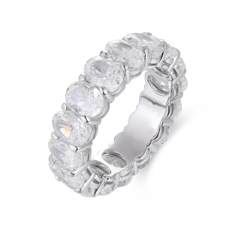 Oval Cut Lab Diamond Eternity Band - LGG Jewelry