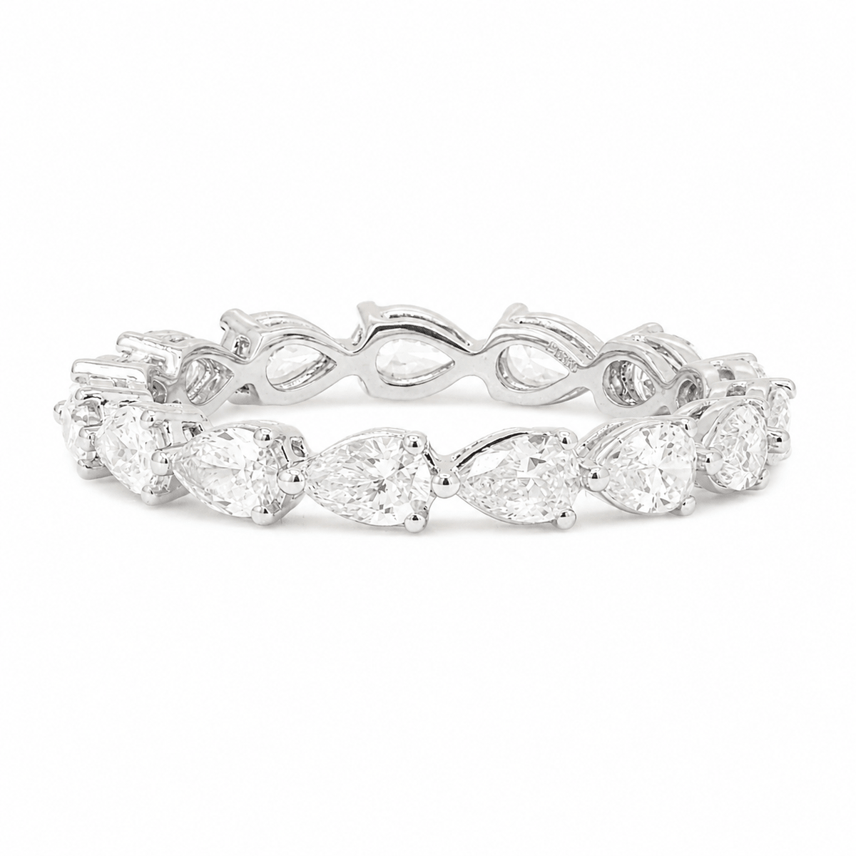 Pear-Cut Lab Diamond East-West Eternity Wedding Ring - FIORESE JEWELRY