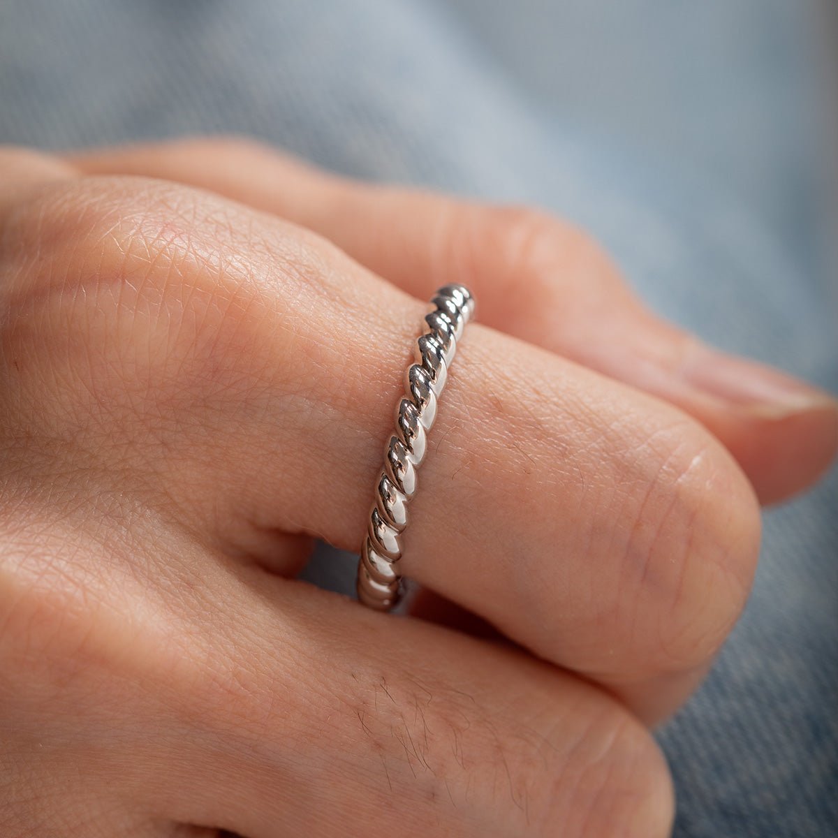Twisted Rope Wedding Band - FIORESE JEWELRY