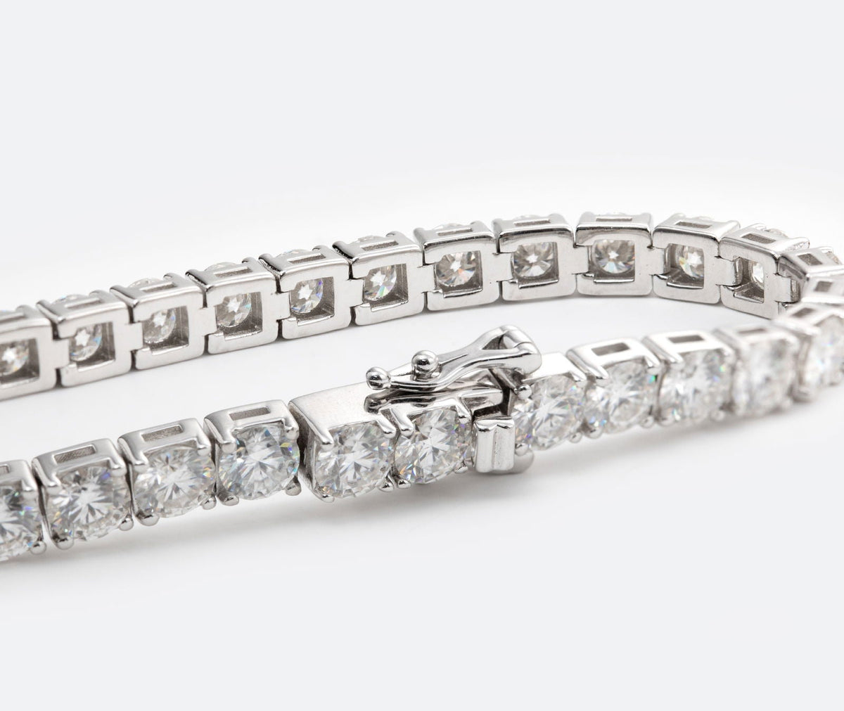 14K Gold Round Cut Lab Grown Diamond 4 Prongs Tennis Bracelet - LGG Jewelry