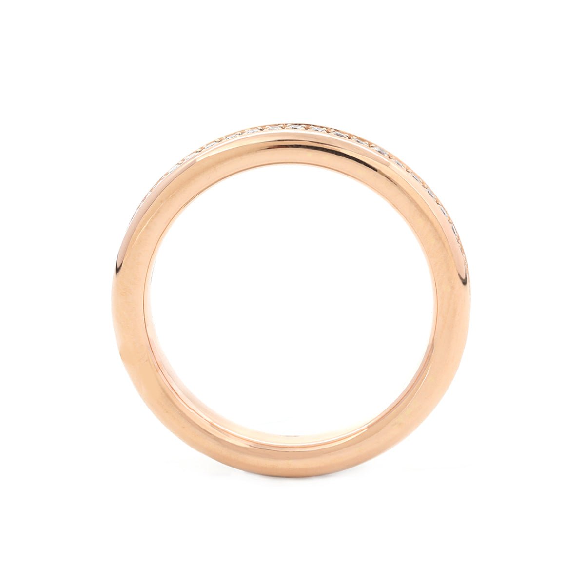 18K Yellow Gold Round Cut Lab Diamond Eternity Ring - FIORESE JEWELRY