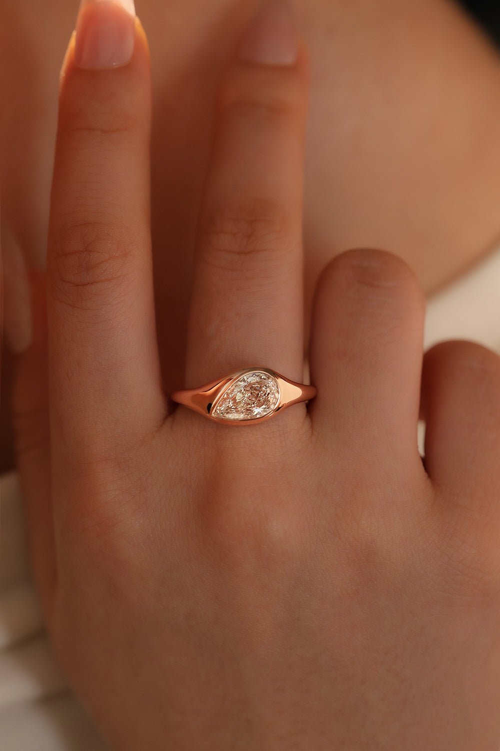 2Ct Pear Shape Lab Diamond Solitaire Engagement Ring - LGG Jewelry