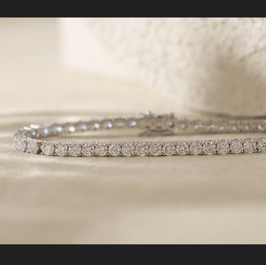3mm Round Cut Lab Diamond 4 Prong Basket Tennis Bracelet Everyday Essential - FIORESE JEWELRY