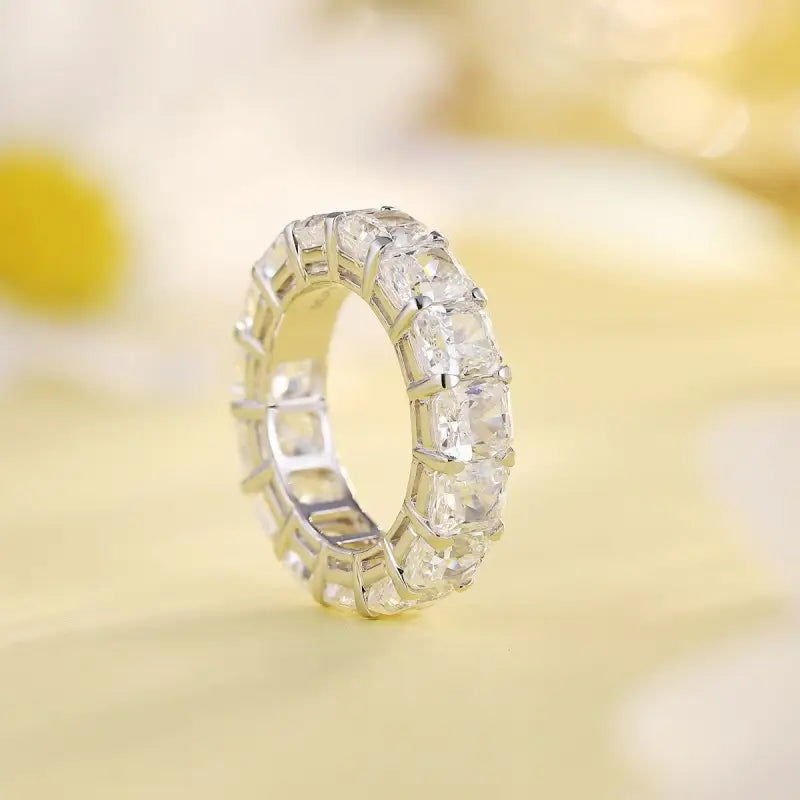 Cushion Cut Lab Diamond Eternity Band - LGG Jewelry