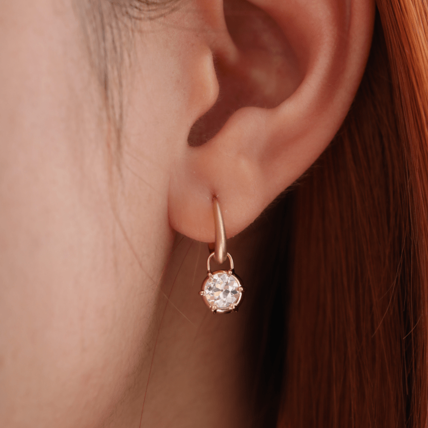 OEC Diamond Hoop Earrings - FIORESE JEWELRY