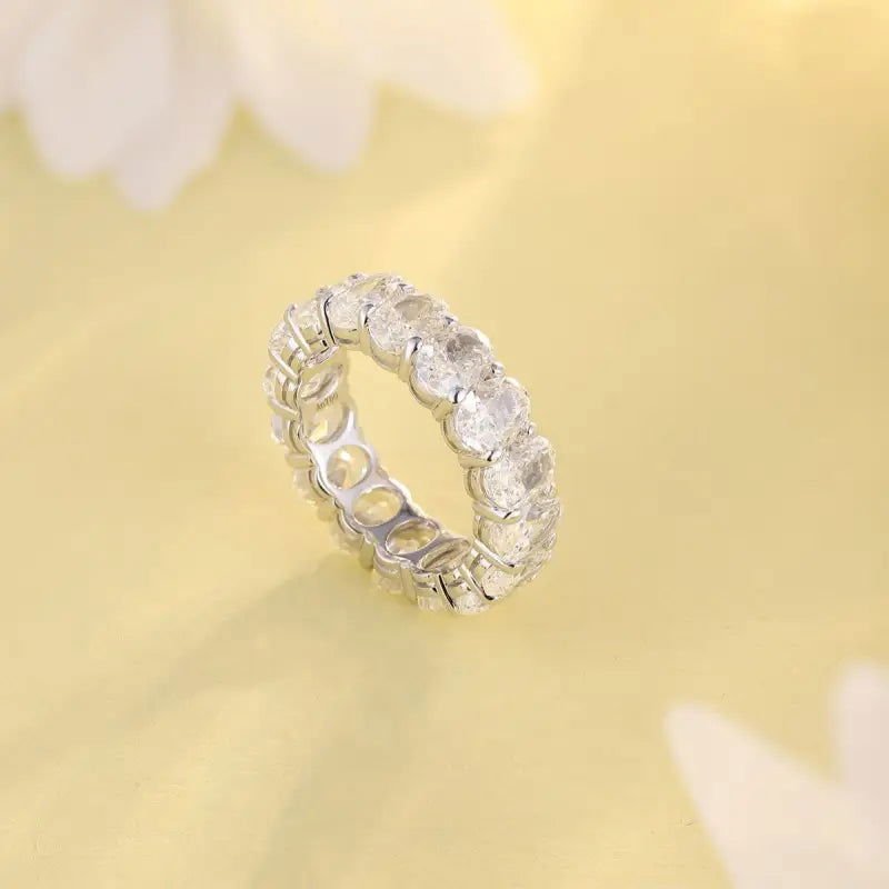 Oval Cut Lab Diamond Eternity Band - LGG Jewelry